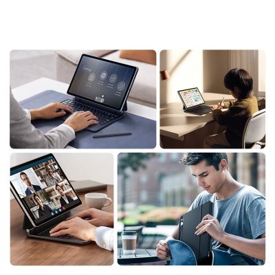 6. Etui Dux Ducis Keyboard (MK Series) z klawiaturą Bluetooth na Samsung Galaxy Tab S9+ / S8+ / S7+ - czarna