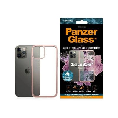 Etui PanzerGlass ClearCase na iPhone 12 Pro Max - przezroczysto-różowe