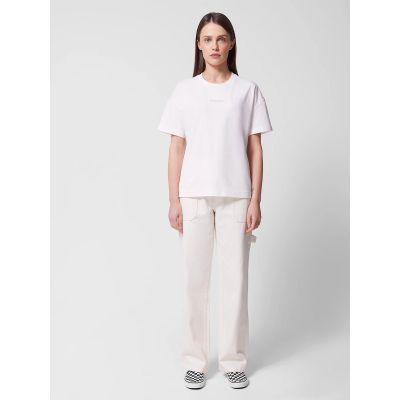 4. Jeansy straight z prostymi nogawkami damskie Outhorn OTHWSS24TTROF721-11S