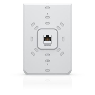 25. Access Point Wi-Fi 6 Ubiquiti UniFi U6 In-Wall 2.4GHz(2x2)/5GHz(4x4)/6GHz(–) PoE+/PoE 4x1G 1x2,5G