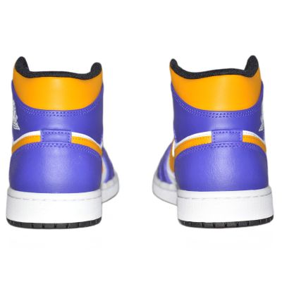 5. Buty  Air Jordan 1 MID Sneakersy Los Angeles Lakers LA - DQ8426-517