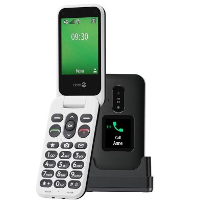 13. Doro Leva E30 7,11 cm (2.8") 142,7 g Czarny, Biały Telefon funkcjonalny