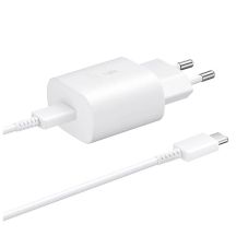 Ładowarka sieciowa Samsung 25W EP-TA800EWE USB-C z kablem Samsung EP-DA705BWE USB-C / USB-C opakowanie zastępcze - biała