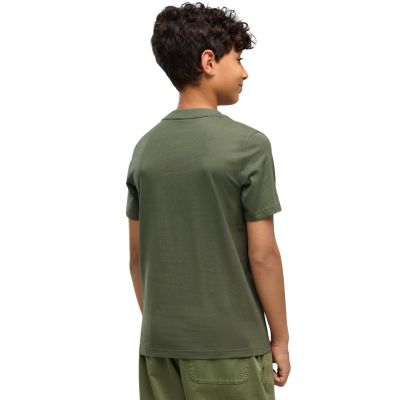 4. Koszulka dla dzieci Puma ESS Small No.1 Logo Centered Tee khaki 692975 86