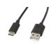 Kabel Lanberg CA-USBO-10CC-0018-BK (USB 2.0 typu A M - USB typu C M; 1,8m; kolor czarny)