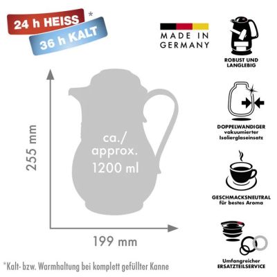 3. ROTPUNKT DZBANEK TERMOS, 1,2 L, IVORY (ECRU) 830/I