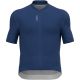 2. Koszulka z krótkim rękawem kolarska męska ODLO Zeroweight Chill-Tec T-shirt S/U Collar s/s full zip niebieska