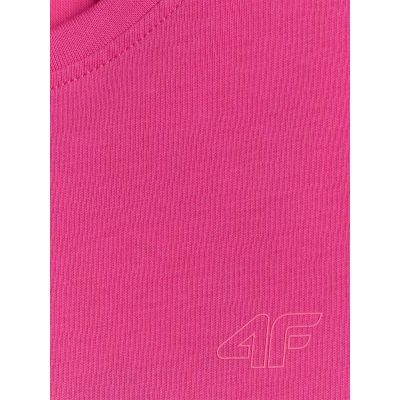 8. T-shirt regular gładki dziewczęcy 4F 4FJRSS26TTSHF3554-12S