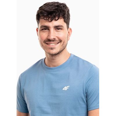 3. T-shirt bewełniany męski 4F 4FWSS26TTSHM4483-32S