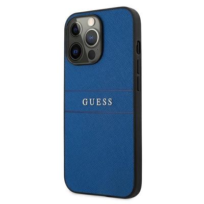 2. Etui Guess Saffiano Strap na iPhone 13 Pro / iPhone 13 - niebieskie