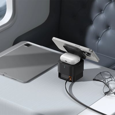 12. Ładowarka indukcyjna Baseus MagPro 3w1 25W kompatybilna z MagSafe do telefonu i smartwatcha - czarna