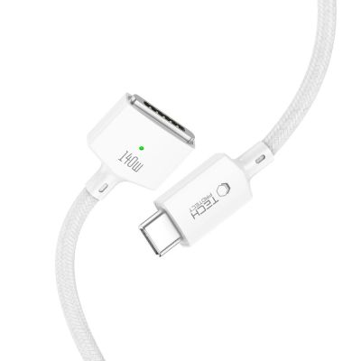 11. Kabel Tech-Protect MMC01 Ultraboost USB-C / USB-C MagSafe 3 140W 200 cm do MacBook - biały
