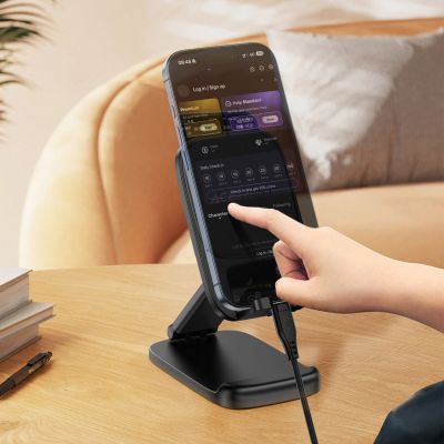 6. Podstawka na telefon Acefast E45 biurkowa składana regulowana - czarna