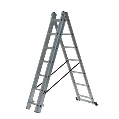 5. AWTOOLS Drabina aluminiowa 3x14 stopni 150kg adaptacja na schody