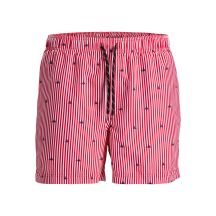 Jack&Jones męskie kąpielówki JWHARUBA SWIM PRINTS SHORTS 12206537 TRUE RED STRIPES