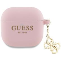 Etui Guess AirPods 4 cover Silicone 4G Charm - różowe