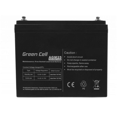 4. GREEN CELL AKUMULATOR ŻELOWY AGM25 12V 75AH