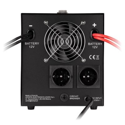 6. Zasilacz awaryjny KEMOT PROsinus-2000  przetwornica z czystym przebiegiem sinusoidalnym i funkcją ładowania  12V 230V 2000VA/1200W