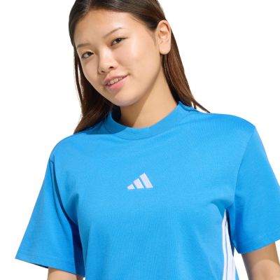 4. Koszulka damska adidas Essentials 3-Stripes Cotton jasnoniebieska KC5197