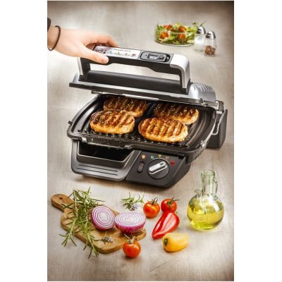 5. Grill Tefal GC451B12 (Tradycyjny z rusztem; 2000W; kolor srebrny)