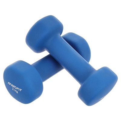 3. Hantla neoprenowa EB FIT 2 kg niebieska 1029252