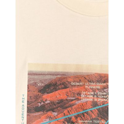 6. T-shirt regular z nadrukiem męski 4F 4FRSS26TTSHM4238-11S