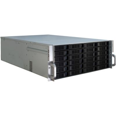 Inter-Tech 4U-4424 Rack Czarny, Srebrny