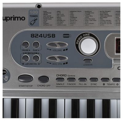 7. SUPRIMO 824 USB - keyboard z mikrofonem do nauki gry, przeznaczony dla dzieci