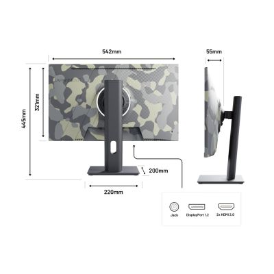 10. Monitor JAPANNEXT 60,5 cm JN-IPS238FHD200F-HSP-Camo 16:9 HDMI FHD