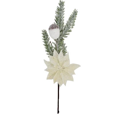 2. GAŁĄZKA DEKORACYJNA 23CM SREBRNA