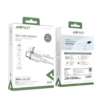 10. Acefast kabel MFI USB Typ C - Lightning 1,2m, 30W, 3A czarny (C2-01 black)
