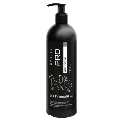 2. DR LUCY - PRO EASY BRUSH OIL 0,5 L - OLEJEK UŁATWIAJĄCY ROZCZESYWANIE (ZE SPŁUKIWANIEM) SIERŚCI PSÓW