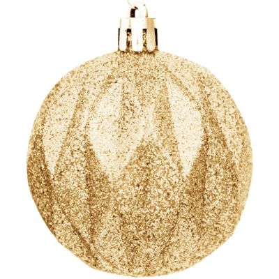 3. BOMBKA DEKORACYJNA PLASTIKOWA 6CM SET 35 SZT ZŁOTA