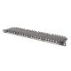 7. Panel krosowy high density 19'' 24x RJ45, LSA poziom, kat.6A, ekranowany, 0.5U, czarny, prowadnica kabli
