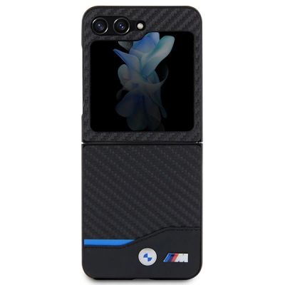 2. Etui BMW Leather Carbon do Samsung Galaxy Z Flip 5 - czarne