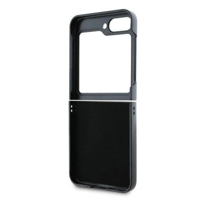 7. Etui DKNY Repeat Pattern Bottom Stripe na Samsung Galaxy Z Flip 6 - brązowe