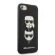 4. Etui Karl Lagerfeld Saffiano Karl&Choupette Head na iPhone 7 / 8 / SE 2020 / SE 2022 - czarne