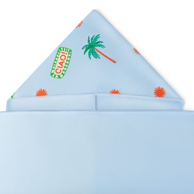 8. Ręcznik z kapturem pancho dla dzieci szybkoschnący Spokey PALMS