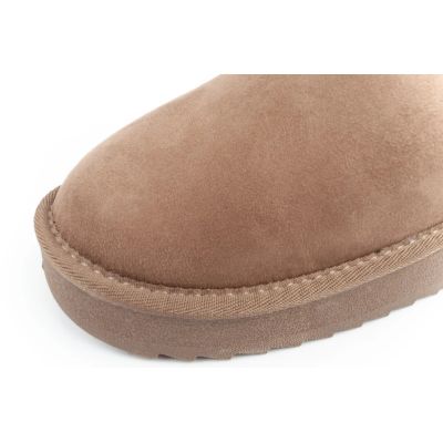 6. D.Franklin buty śniegowce damskie zimowe modne futerko ocieplane botki brązowe za kostkę