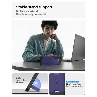 9. Etui Spigen Tough Armor Mag MagSafe na Samsung Galaxy S26+ - fioletowe