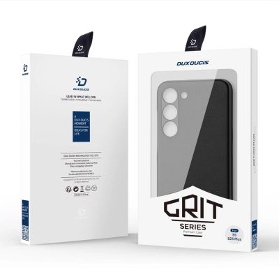 5. Dux Ducis Grit etui Samsung Galaxy S23+ elegancki pokrowiec ze sztucznej skóry czarne