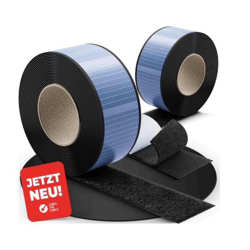 2. Label-the-cable LTC 1610-5-50 srebrna taśma klejąca Nadaje się do użytku w pomieszczeniach Przystosowane do użytku na zewnątrz 5 m Czarny