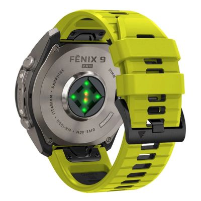 2. Pasek Tech-Protect Iconband Pro na Garmin Fenix 5X / 5X Plus / 6X / 6X Pro / 7X / 8 / 8 Pro / 9 / 9 Pro (47 mm) - limonkowo-czarny