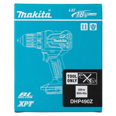 8. Makita DHP490Z wkrętak zasilany/zakrętark udarowy 1900 RPM Niebieski, Czarny