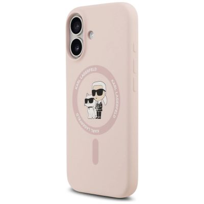 2. Etui Karl Lagerfeld Silicone Karl&Choupette Ring MagSafe do iPhone 17 - różowe