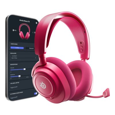2. Steelseries Arctis Nova 7X Gen 2 Zestaw słuchawkowy Bezprzewodowy Opaska na głowę Gaming Bluetooth Purpurowy