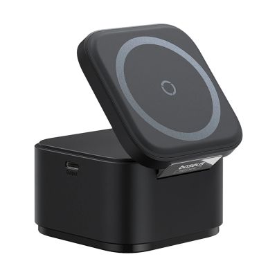 6. Ładowarka indukcyjna Baseus MagPro 3w1 25W kompatybilna z MagSafe do telefonu i smartwatcha - czarna
