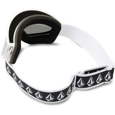 4. Gogle snowboardowe Volcom FOOTPRINTS WHITE RERUN/SILVER CHROME lustra srebne  (VG0622316)