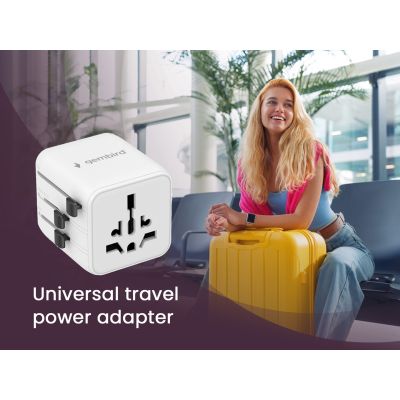 8. GEMBIRD UNIWERSALNY ADAPTER PODRÓŻNY BIAŁY