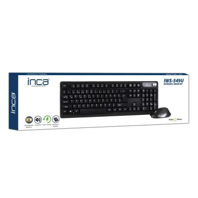 6. Inca IWS-549U klawiatura Dołączona myszka Biuro RF Bezprzewodowy + USB Czarny